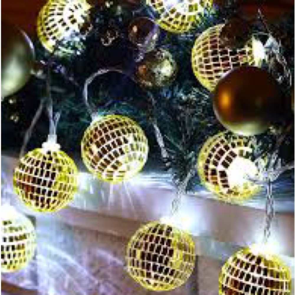LED Disco Ball String Light Mirror Balls Ornaments/ New Years/ Party / Kids Room